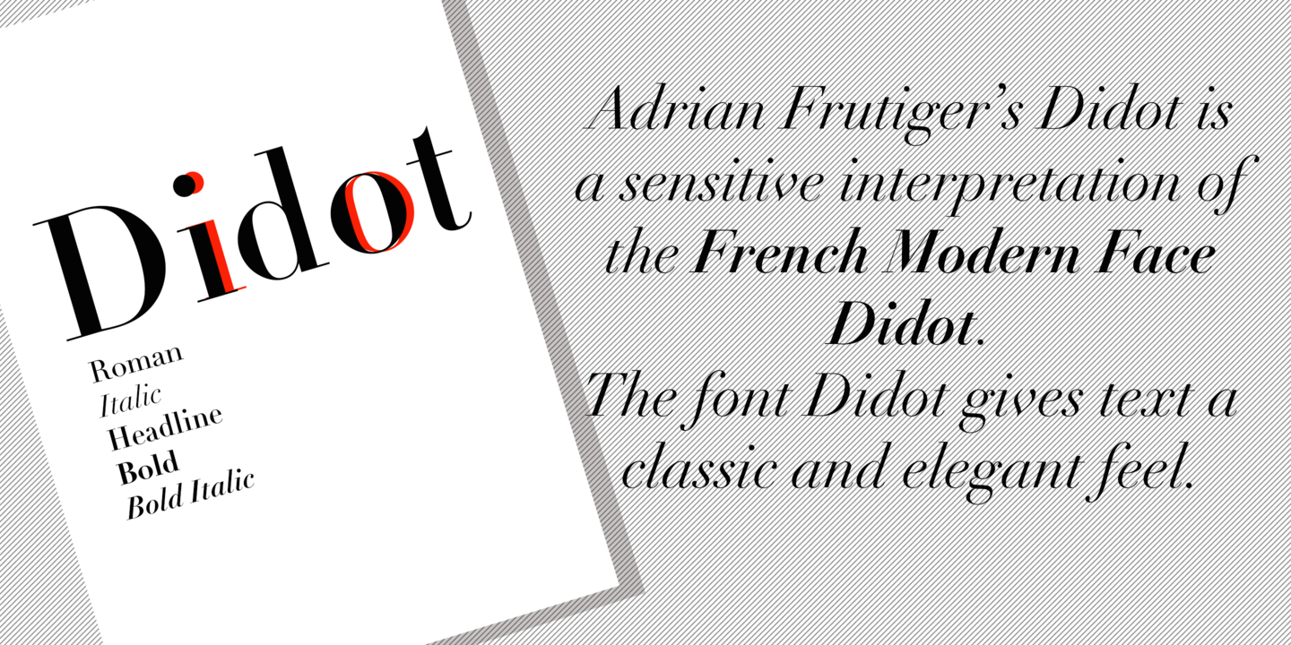 Ejemplo de fuente Linotype Didot Pro Headline